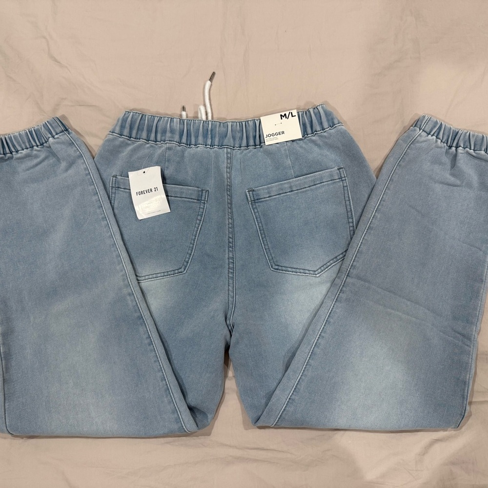 Forever 21 Women’s Denim Joggers - Picture 6 of 16
